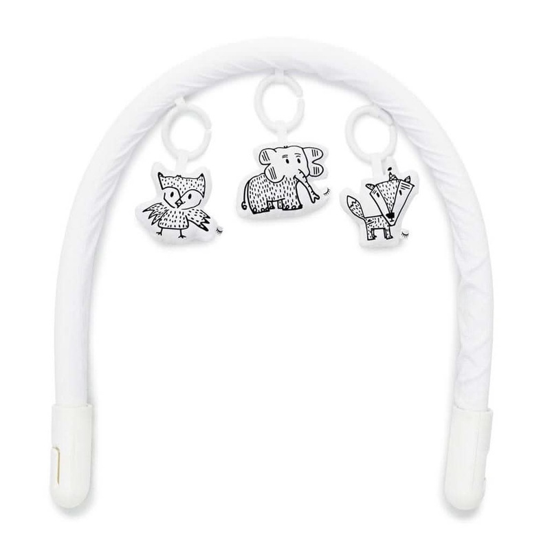 DockATot Deluxe+ Dock Toy Arch and Cheeky Chums Toy Set, Pristine White