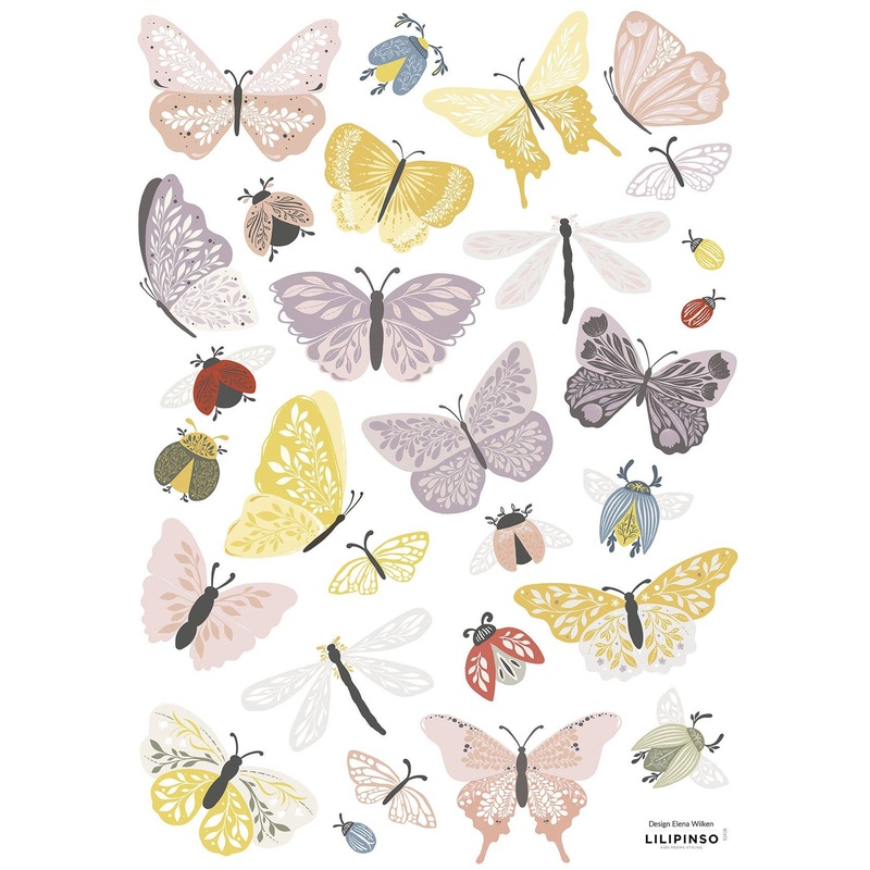 Butterflies & Beetles Wall Decals