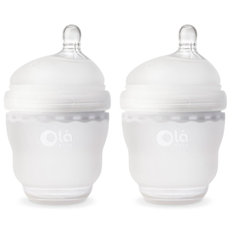 GentleBottle Silicone Baby Bottle Multi-Pack Frost 4 Ounce