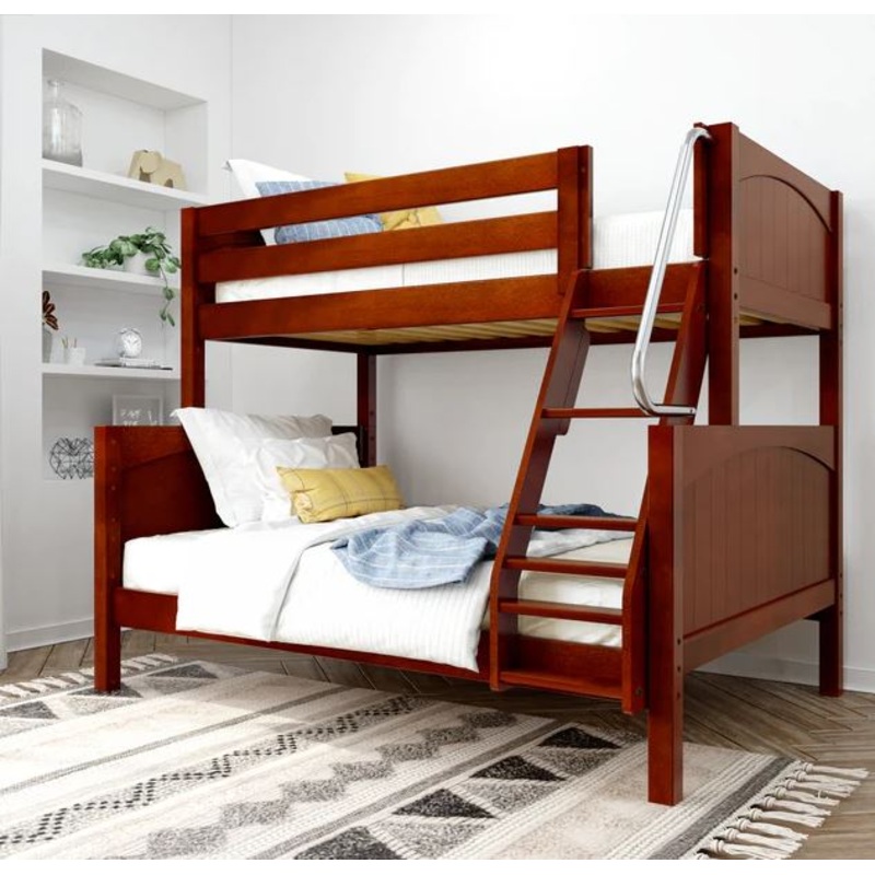 Maxtrix Medium Twin over Full Bunk Bed (800 Lbs. Rating) Chestnut Panel
