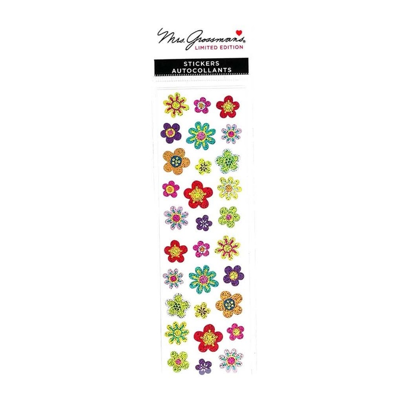 Mrs. Grossman’s Strip of Limited Edition Flower Power Stickers