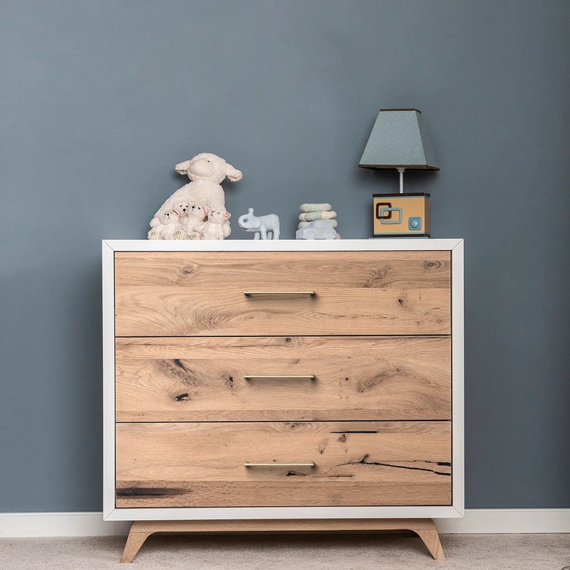 Romina Uptown Single Dresser Bianco Satinato Black