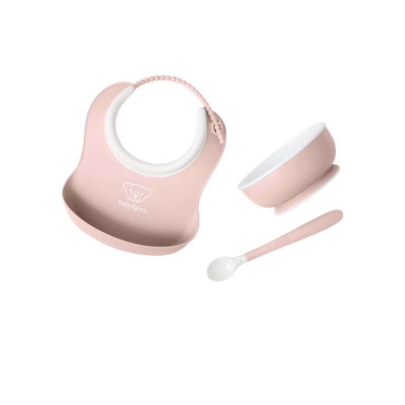 BabyBjrn Baby Feeding Set, 3 pcs Powder Pink