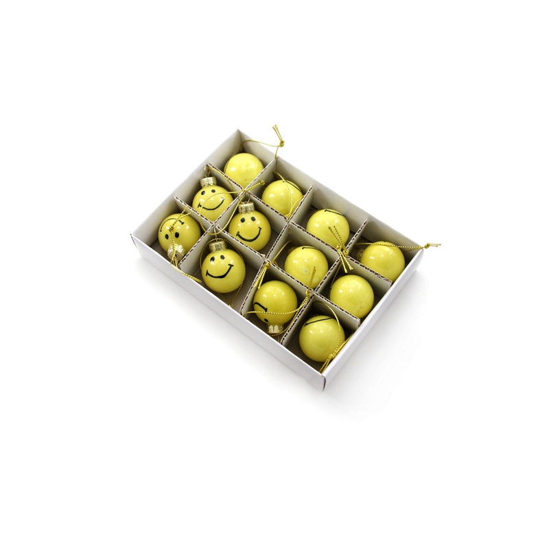 MINI SMILEYS Christmas Ornament 12pk