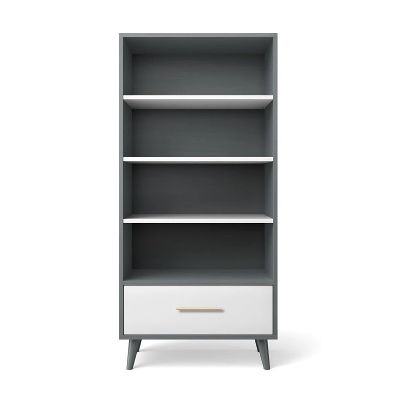 Romina New York Bookcase Solid White Solid White