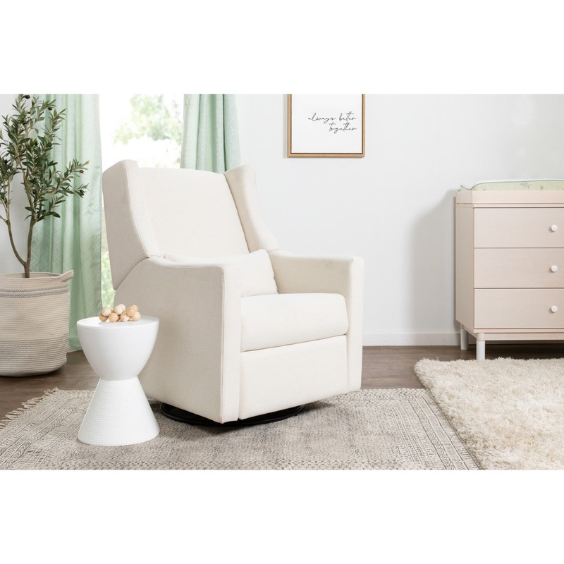 Babyletto Kiwi Electronic Recliner and Swivel Glider with USB Port Performance Cream Eco Weave