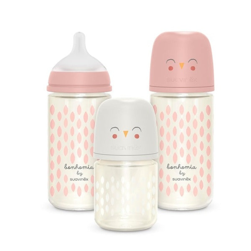 Beaba Suavinex Glass Bottle SX Pro 3PK BEIGE/MINT