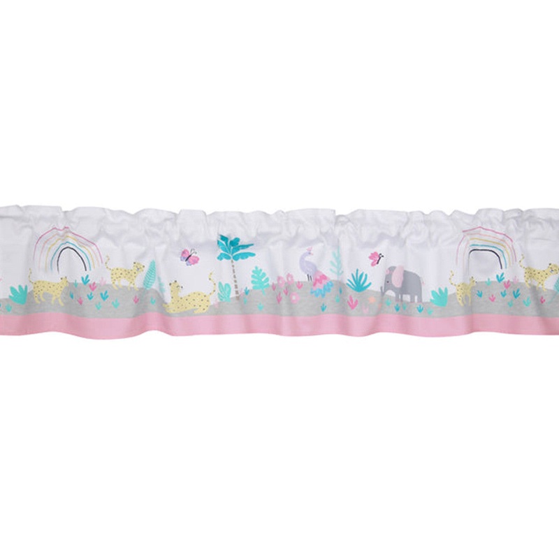 Bedtime Originals Rainbow Jungle Window Valance