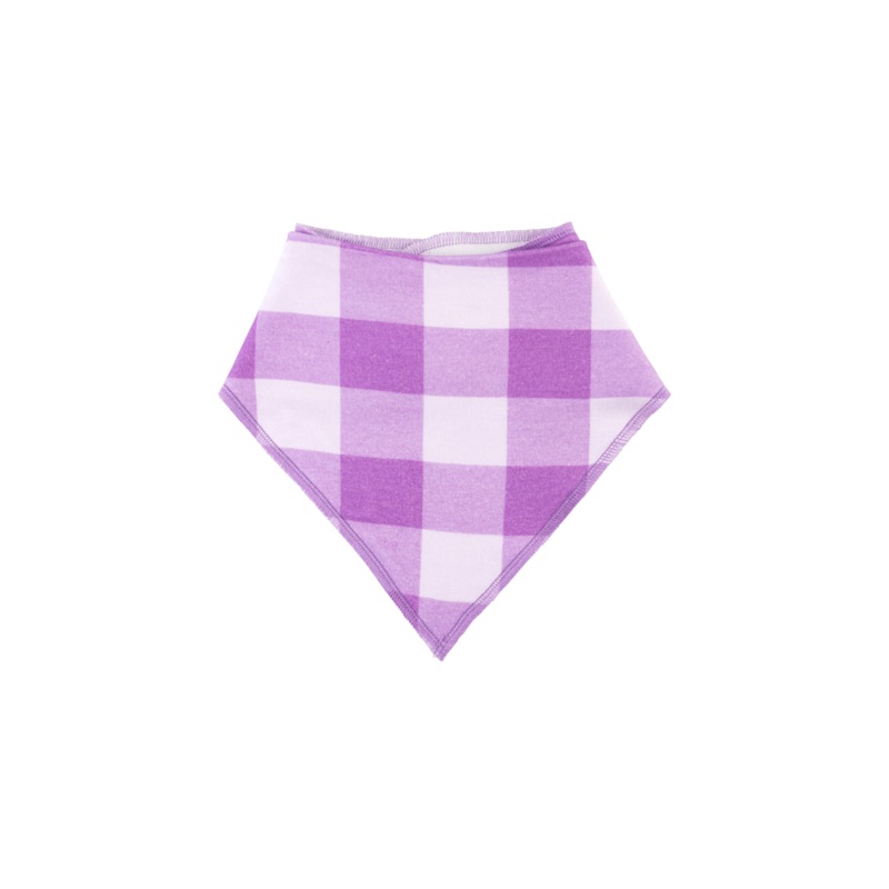 Dream Bandana Bib – Lavender Gingham