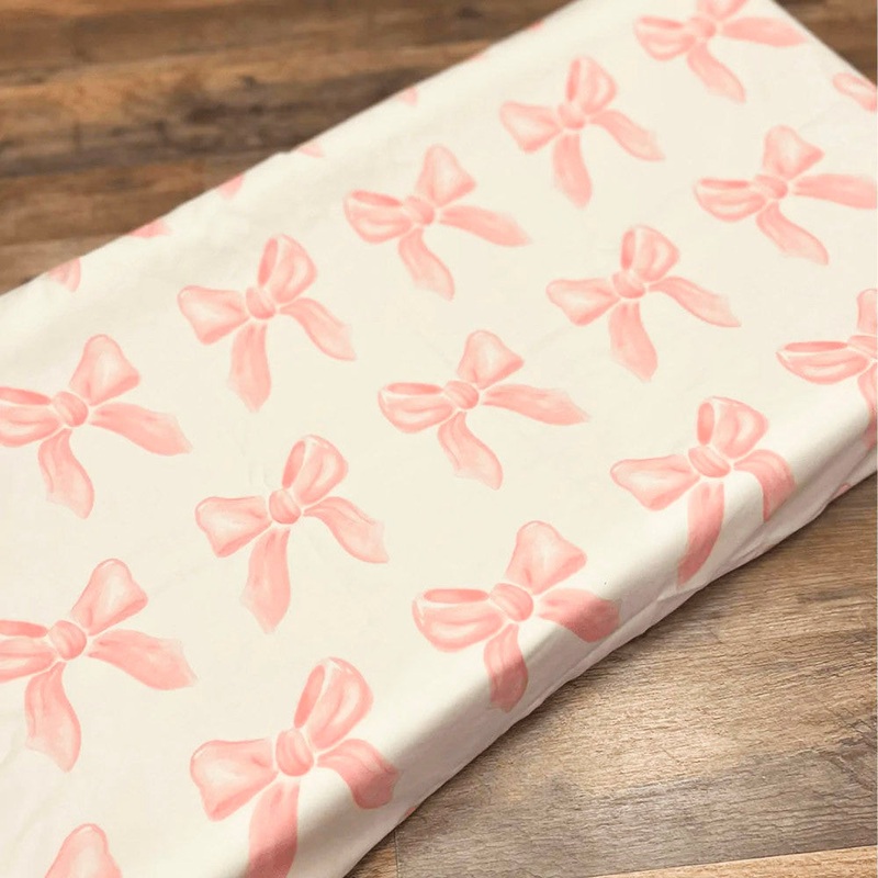 Liz and Roo Petal Pink Bows Crib Sheet – Bamboo Viscose