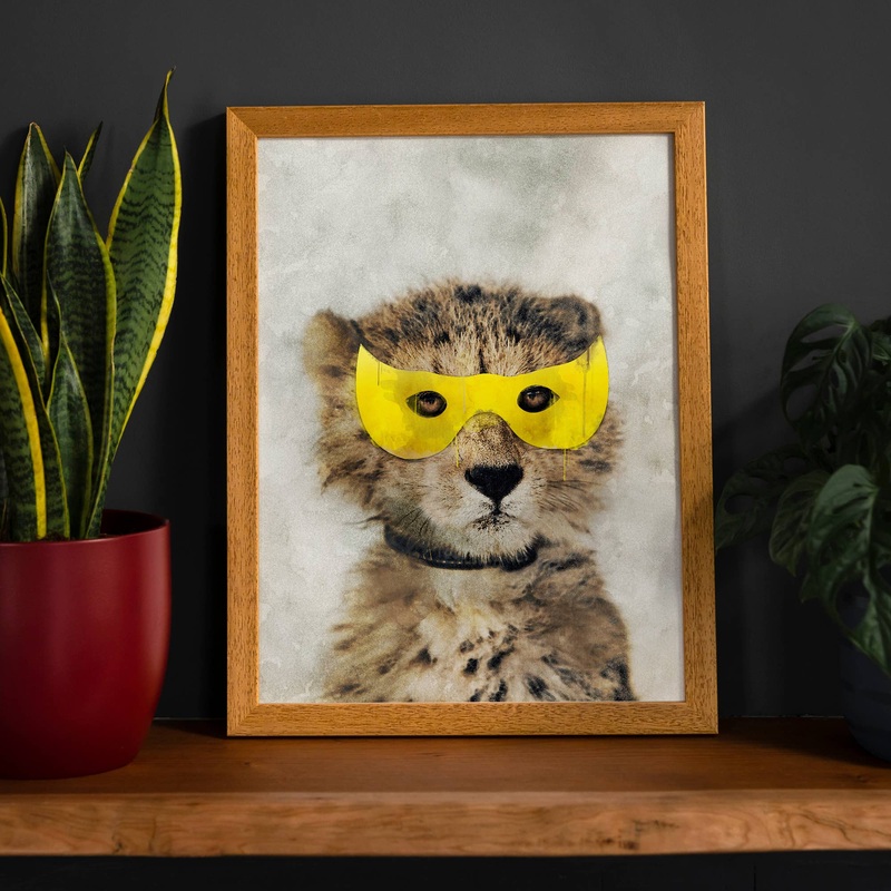 Super Leopard! Little Heroes Animal Print Matte 19  x 27  in | 50×70 cm