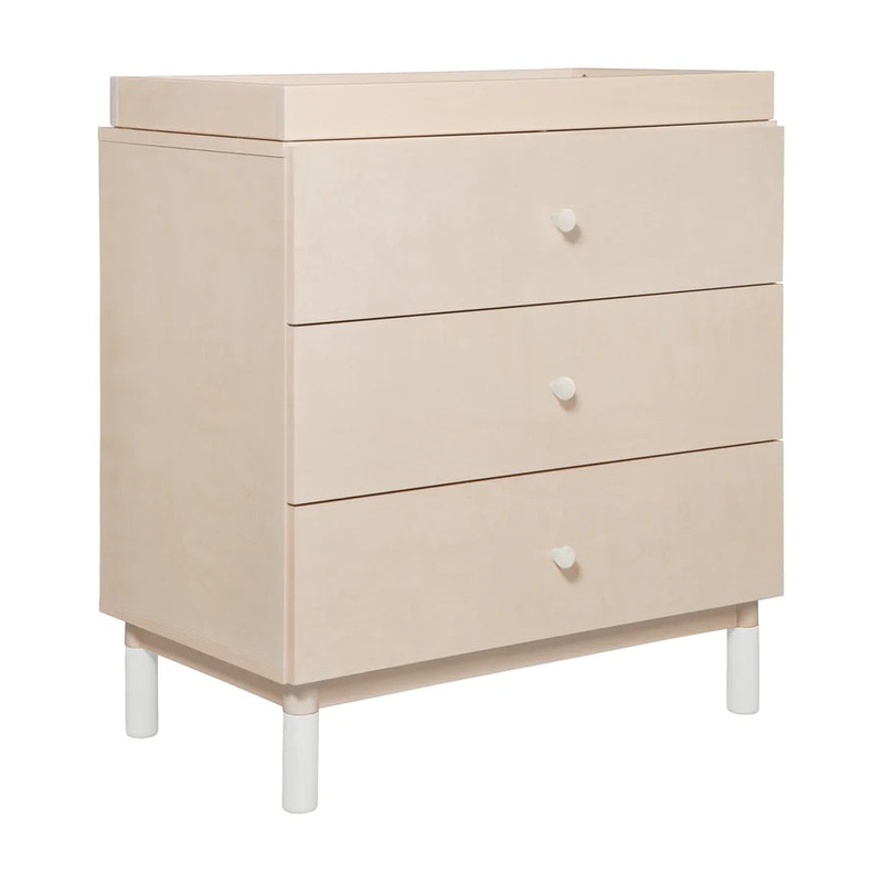 Babyletto Gelato 3-Drawer Dresser Changer Washed Natural/White