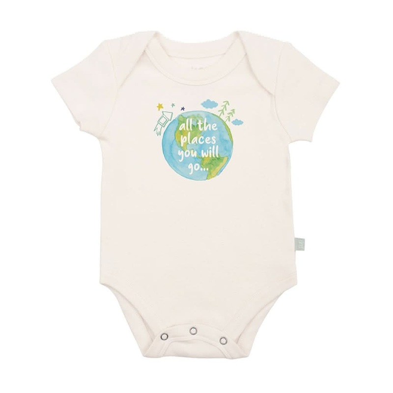Finn & Emma Short Sleeve Graphic Bodysuit, Place You Will Go 0-3 M