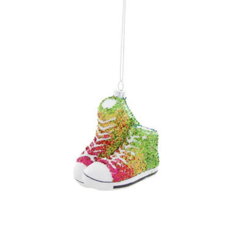GLITTERED RAINBOW SNEAKER Ornament