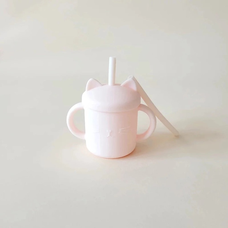 Meow Straw Training Cup Blush