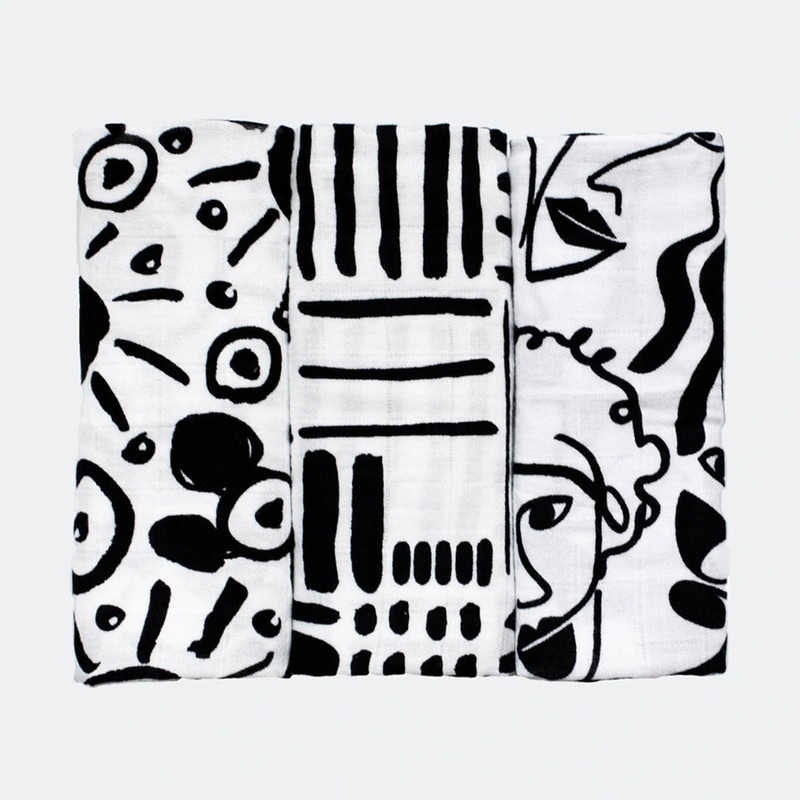 Sensory Muslins (3-Pack) Drawing (for 0-4 months)