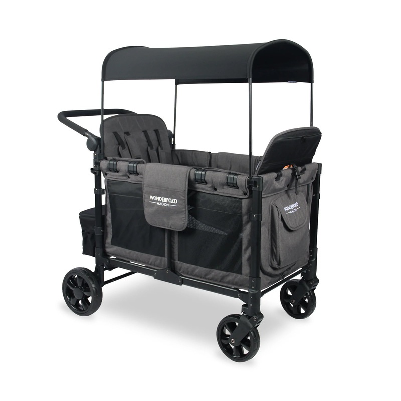 Wonderfold W4 Elite Stroller Wagon Gray
