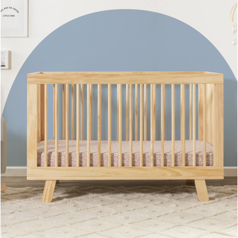 Babyletto Hudson 3-in-1 Convertible Crib with Toddler Bed Conversion Kit Washed Natural