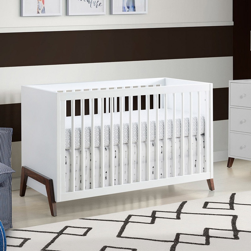 Oxford Mari 3 In 1 Crib White / Brown