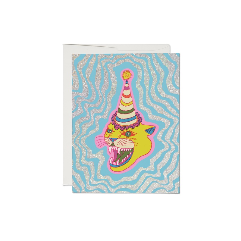 Party Hat Cat birthday greeting card