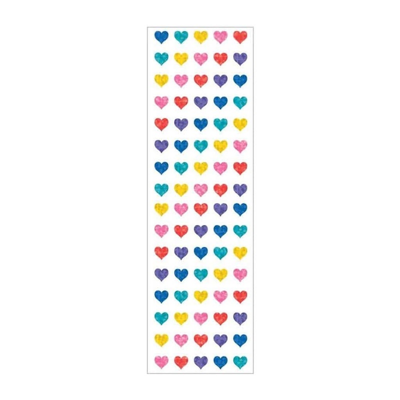 Mrs. Grossman’s Strip of Sparkle Multi Micro Heart Stickers