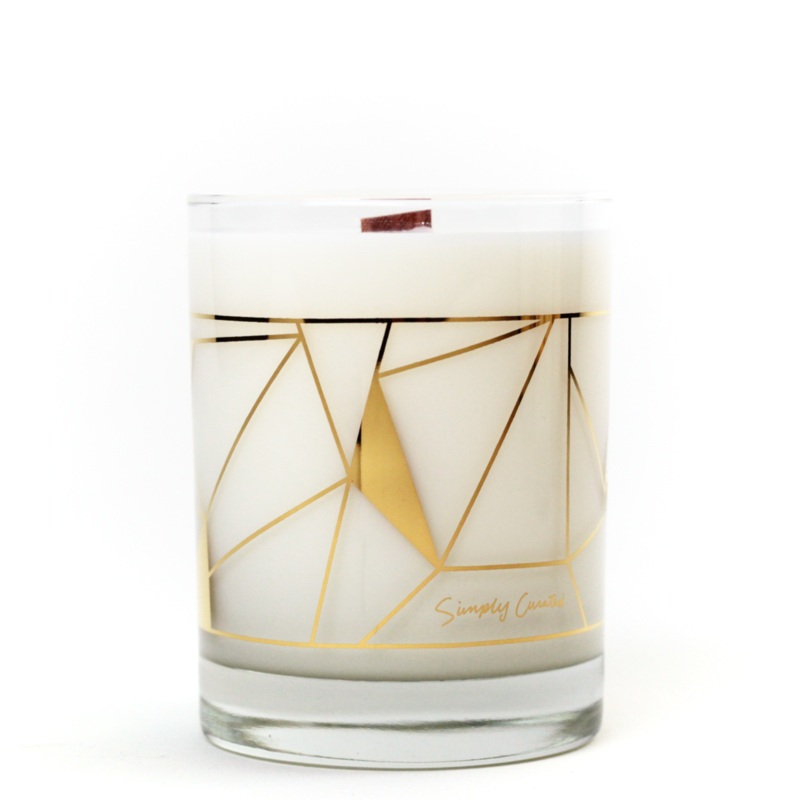 Oakmoss + Leather 22k Gold Soy Candle