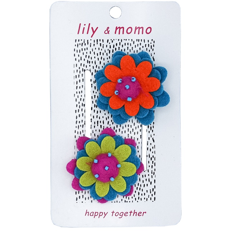 Anna Flower Hair Clips- Multi