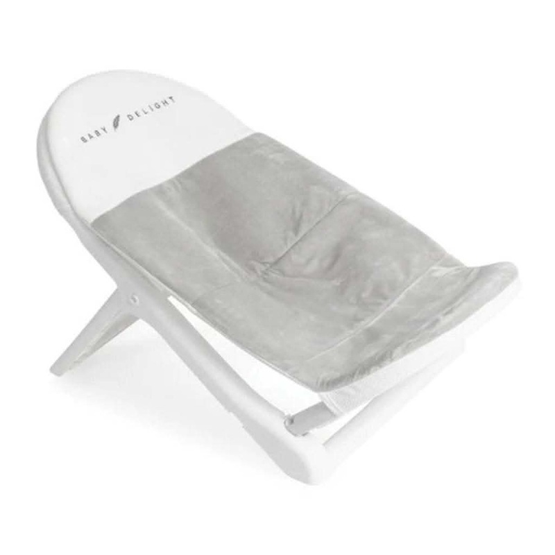 Baby Delight Cushy Nest Cloud Premium Infant Bather White / Grey