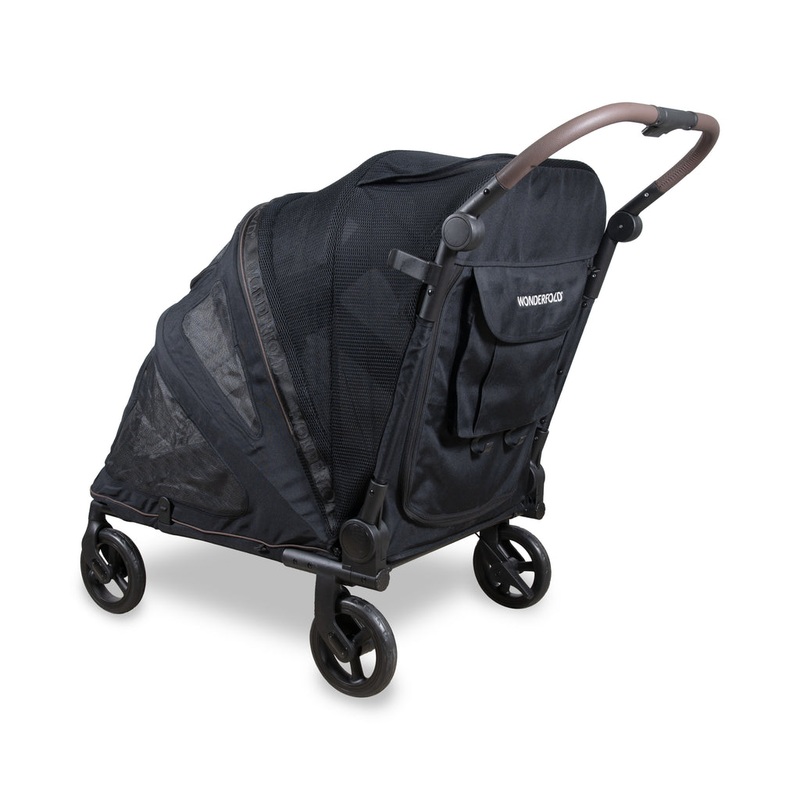 Wonderfold PF Flat Fold Pet Stroller PF Medium Graphite Black