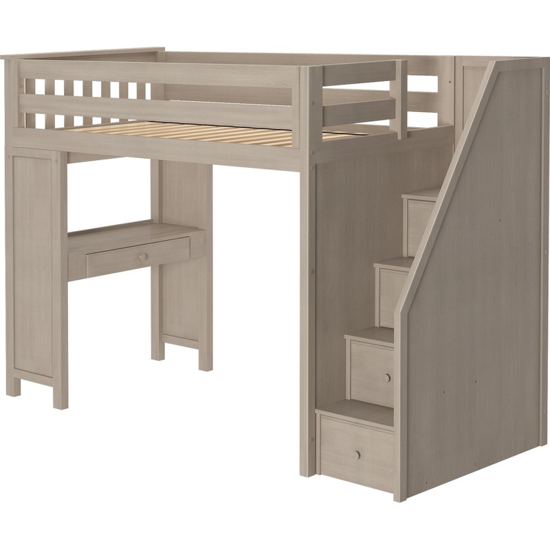 Jackpot Deluxe Staircase Loft Bed Study Stone