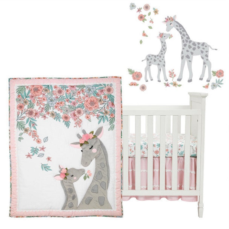 Lambs & Ivy Giraffe and a Half 4-Piece Bedding Set