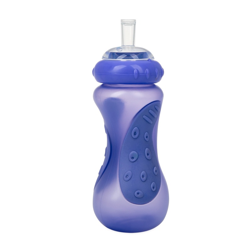 No-Spill Sport Sipper with Leakproof Straw Purple