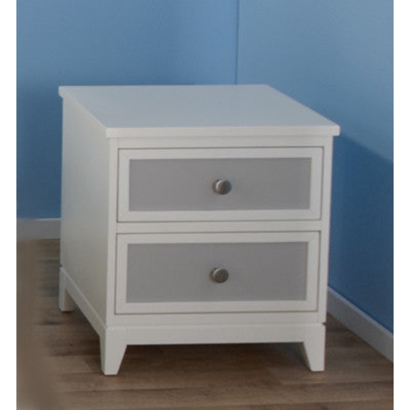 Pali Treviso Collection Nightstand in White/Grey