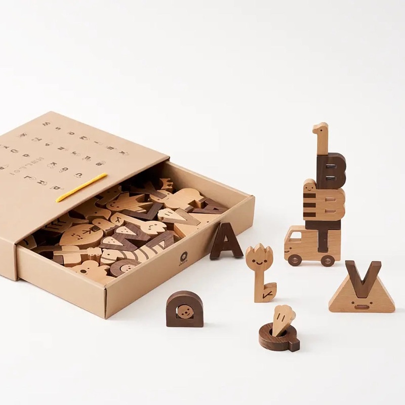 Wooden Alphabet Block Set