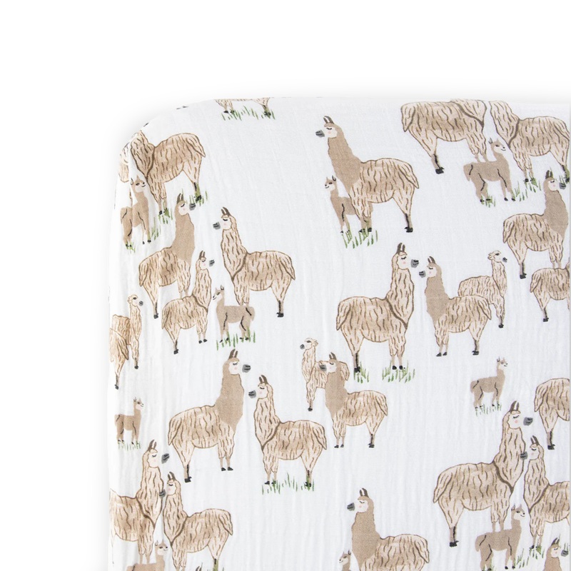 Cotton Muslin Crib Sheet – Llama Llama Llama Llama