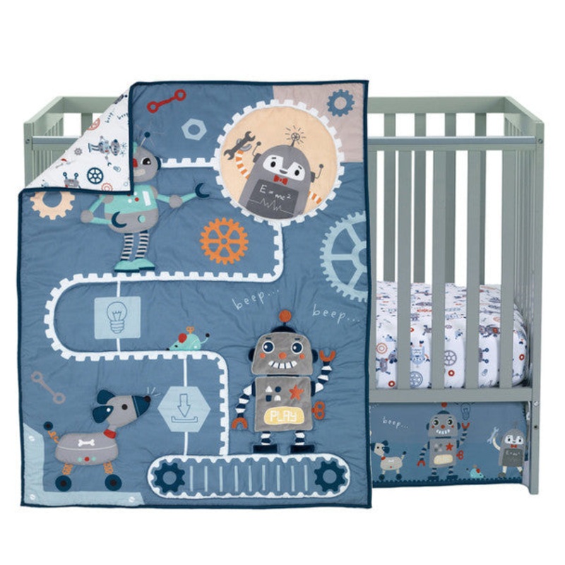Bedtime Originals Robbie Robots 3-Piece Bedding Set