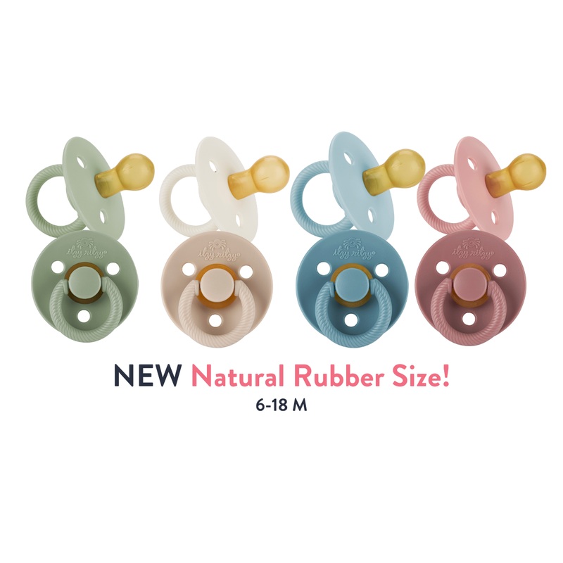Itzy Soother Natural Rubber Paci Sets Coconut + Toast