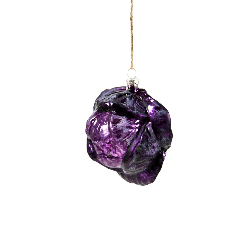 PURPLE CABBAGE Christmas Ornament