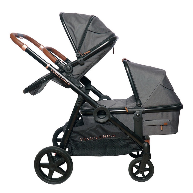 Venice Child Maverick Single to Double Stroller with Bassinet Twilight