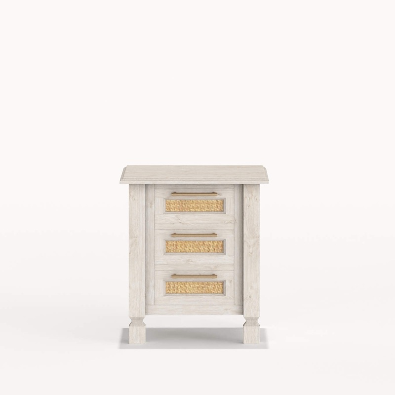Milk Street Baby Noelani 3-Drawer Nightstand Mineral Champagne Bronze