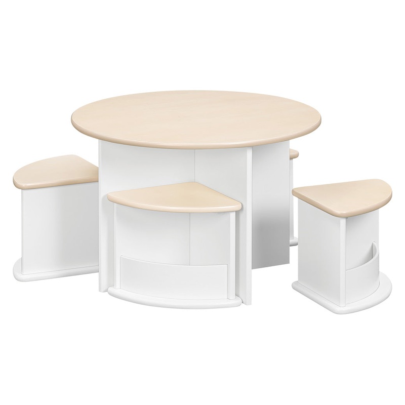 Nessa Nesting Play Table White / Washed Natural