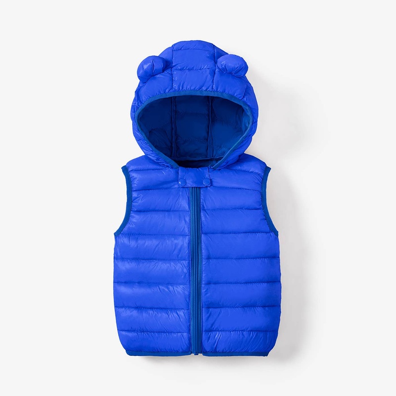 Toddler Unisex Fall & Winter Vest Coat Sweater-Blue 3 Years