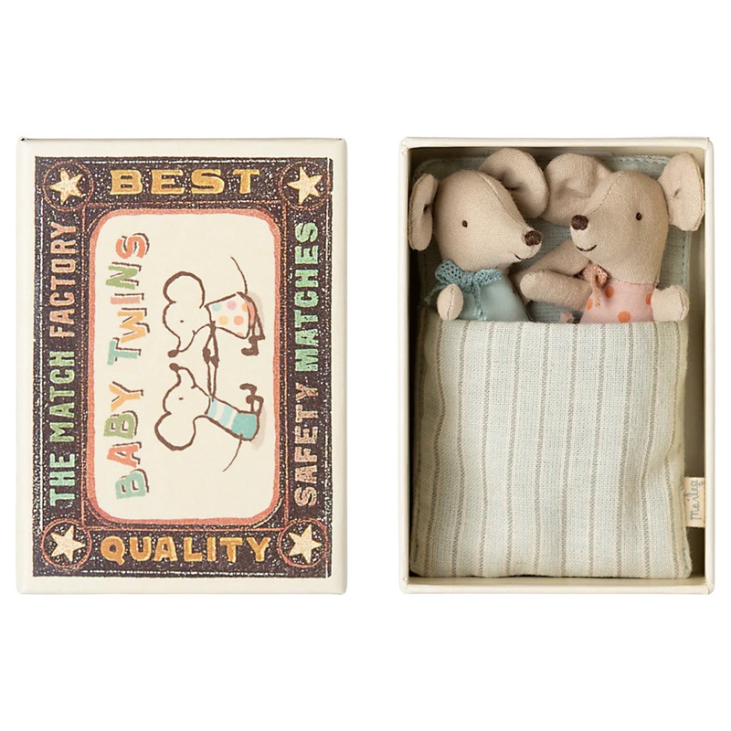 Baby Mice Twins in Matchbox