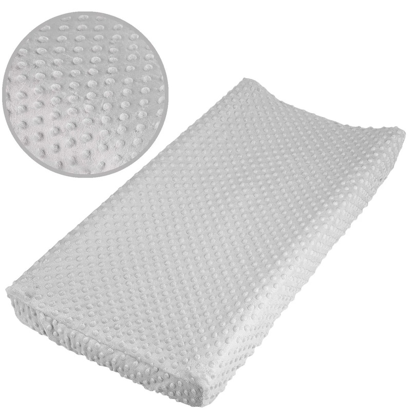 American Baby Company Minky Dot Contoured Changing Pad Cover Gray
