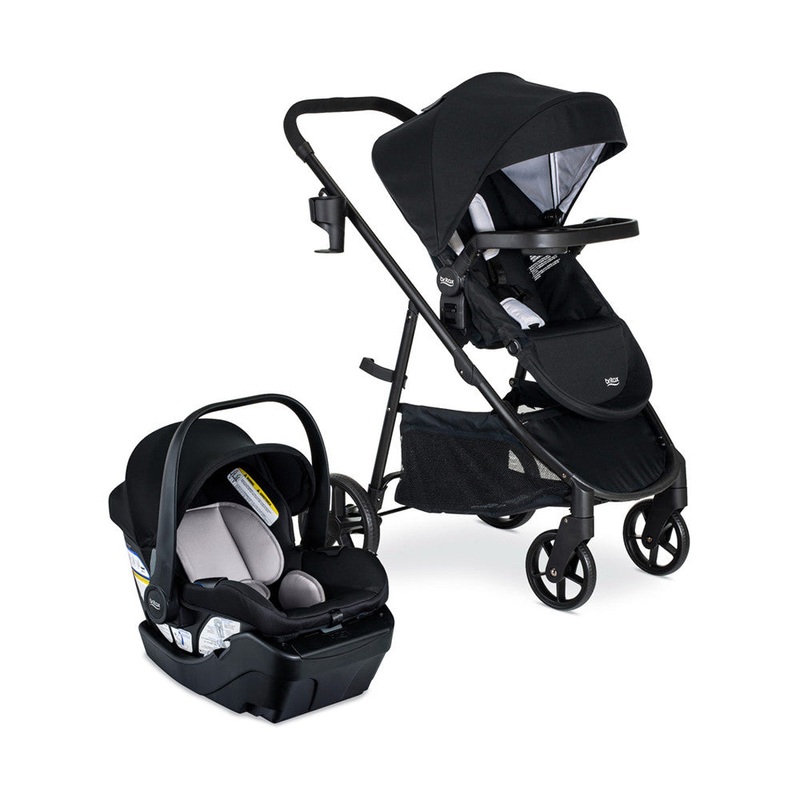 Britax Willow Brook Travel System with Aspen Base Onyx Glacier