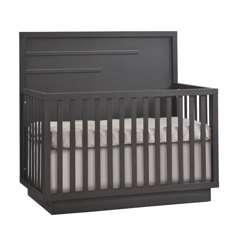 Natart Como Crib-To-Double With Horizontal Moulding Dusk
