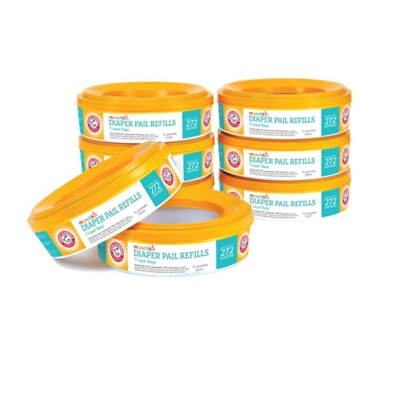 Munchkin Arm & Hammer Diaper Pail Refill Rings Lot, 8-Pack
