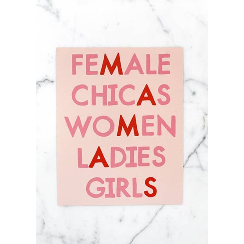 MAMAS – Girls, Ladies, Female, Women, Chicas Art Print