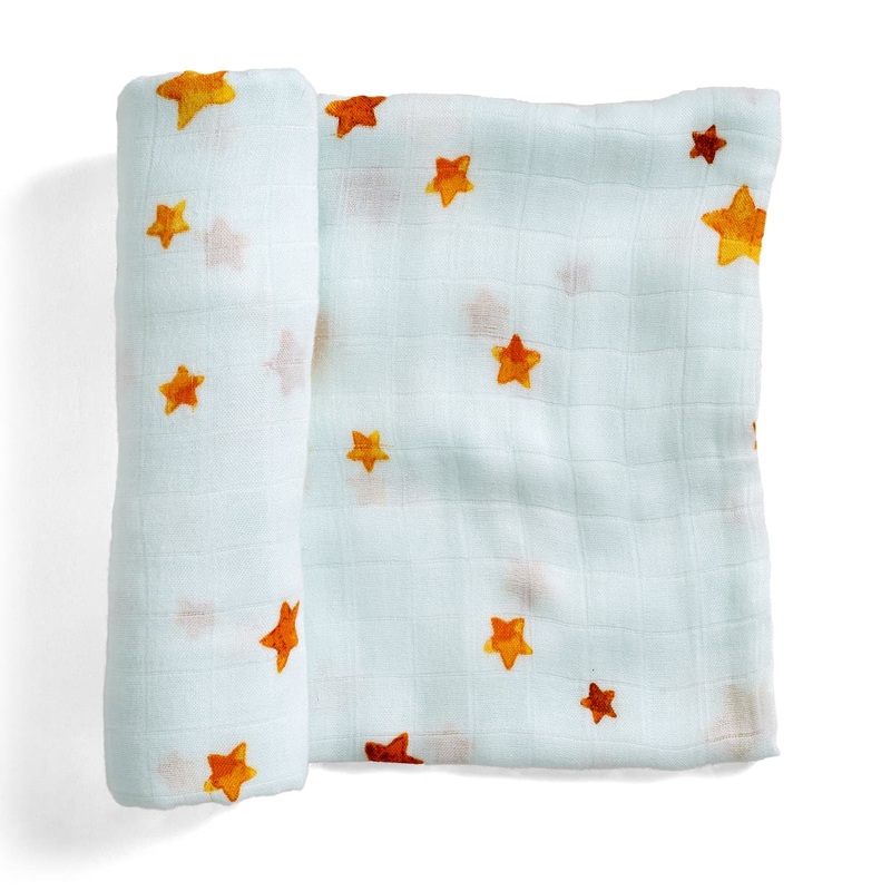 Bamboo Baby Swaddle – Stars Print – Goodnight Wonderland