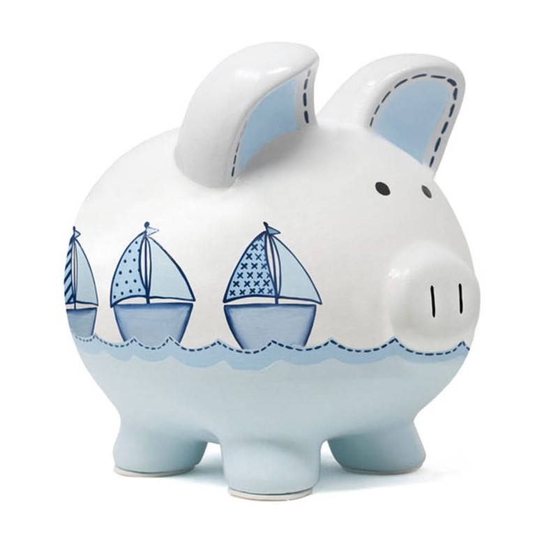 Child To Cherish Sailboat Piggy Bank Sailboat